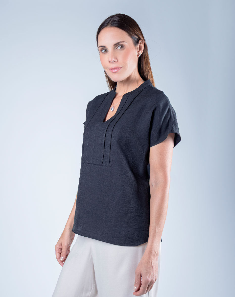 Blusa Tradicional  Cuello Mao