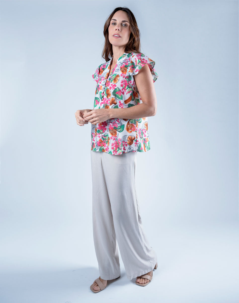 Blusa con Estampado Floral