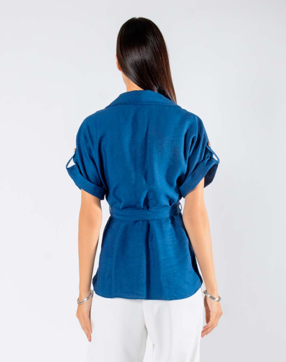 Blusa con Escote Solapa
