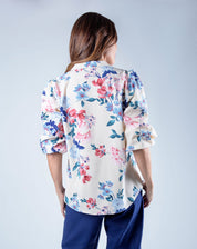 Blusa Cuello Mao Floral