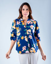 Blusa Cuello Mao Floral