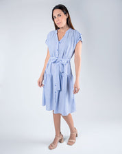 Vestido Midi Cuello Mao