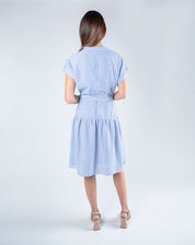 Vestido Midi Cuello Mao