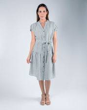 Vestido Midi Cuello Mao
