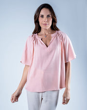 Blusa Clásica Cuello Mao