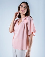 Blusa Clásica Cuello Mao
