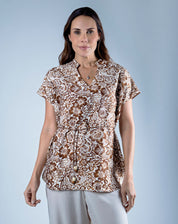 Blusa Cuello Mao Floral