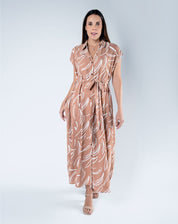 Vestido Escote V con Estampado