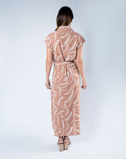 Vestido Escote V con Estampado