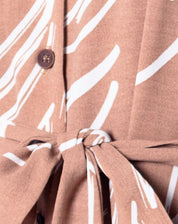 Vestido Escote V con Estampado