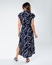 Vestido Escote V con Estampado