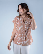 Blusa Escote V con Estampado
