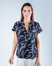 Blusa Escote V con Estampado