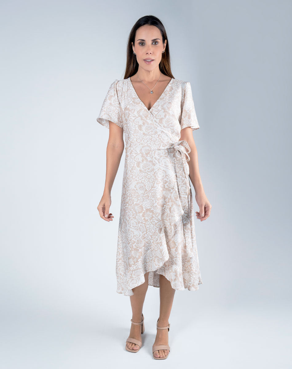 Vestido con Cruce Escote V