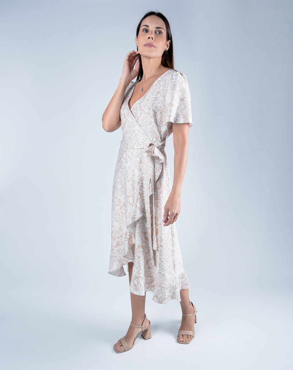 Vestido con Cruce Escote V