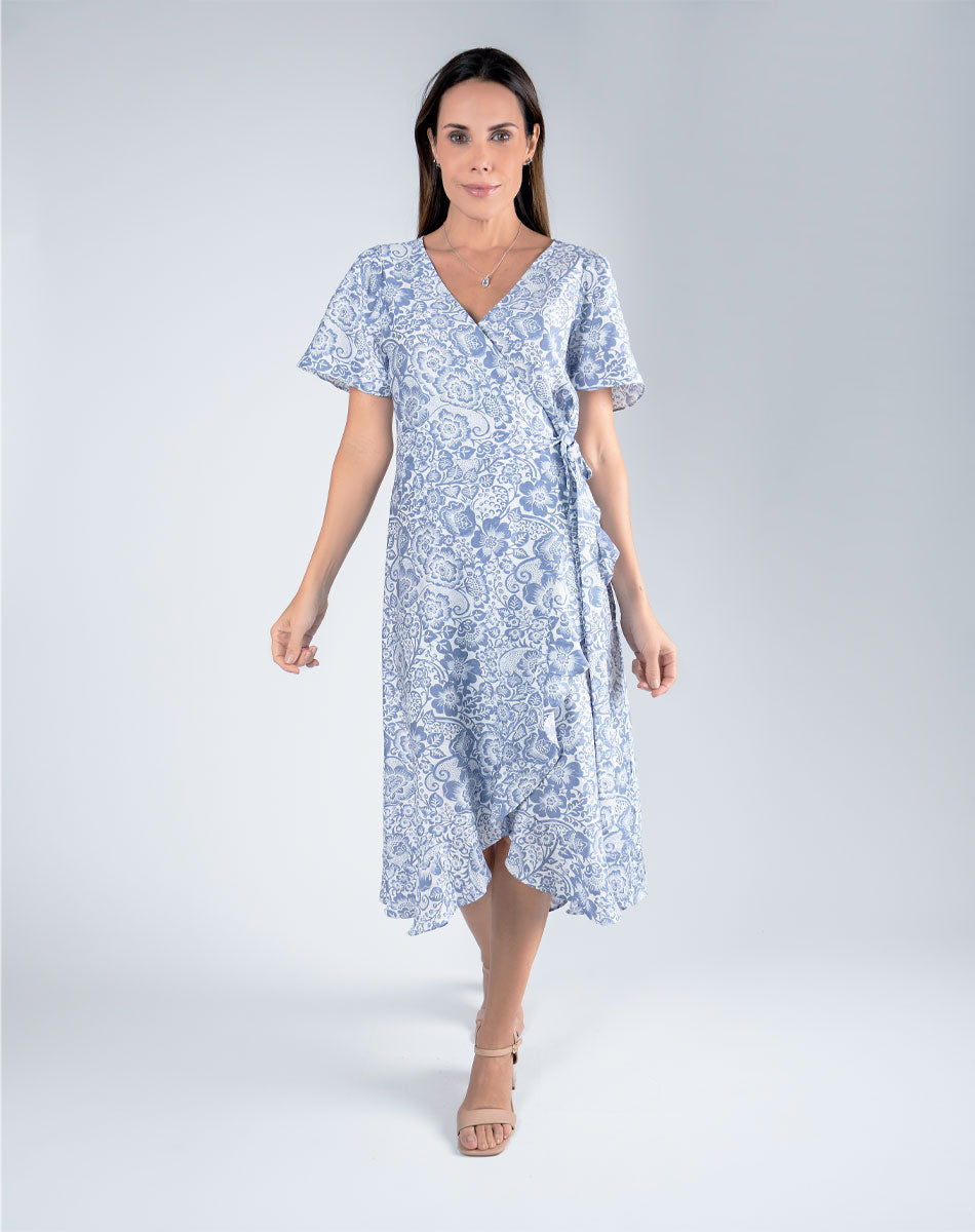 Vestido con Cruce Escote V