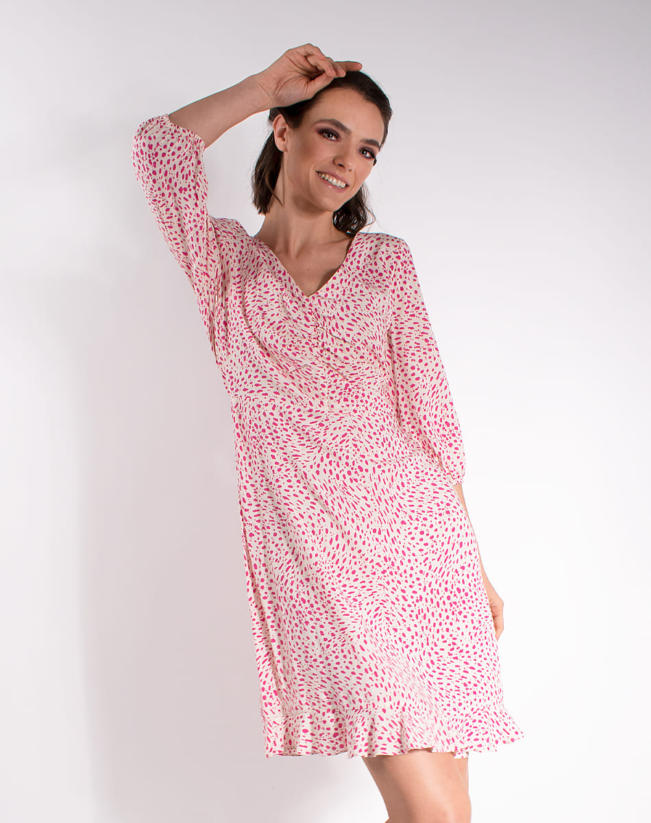 Vestido Estampado de Puntos