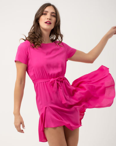Vestido Con Cinturon De Amarre