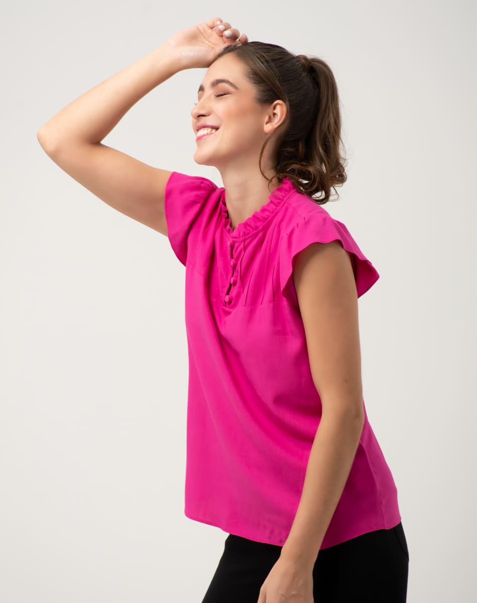 Blusa Con Mangas Cortas