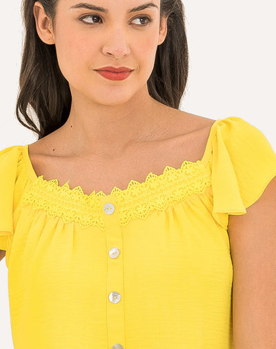 Blusa Con Cuello Redondo