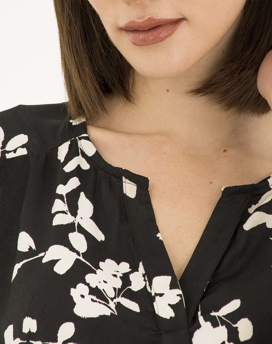 Blusa Con Mangas Cortas