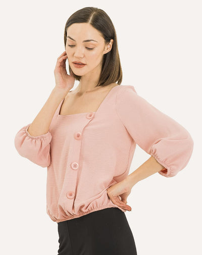 Blusa Con Escote Cuadrado