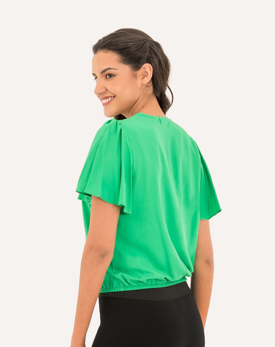 Blusa Con Escote V