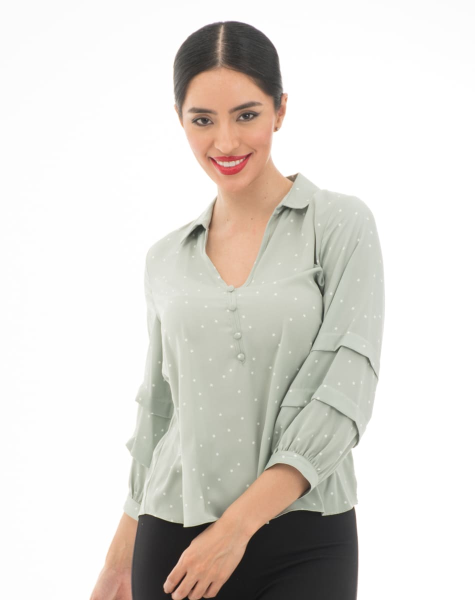 Blusa Cuello Camisero