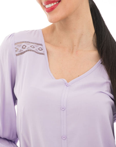 Blusa Con Escote V